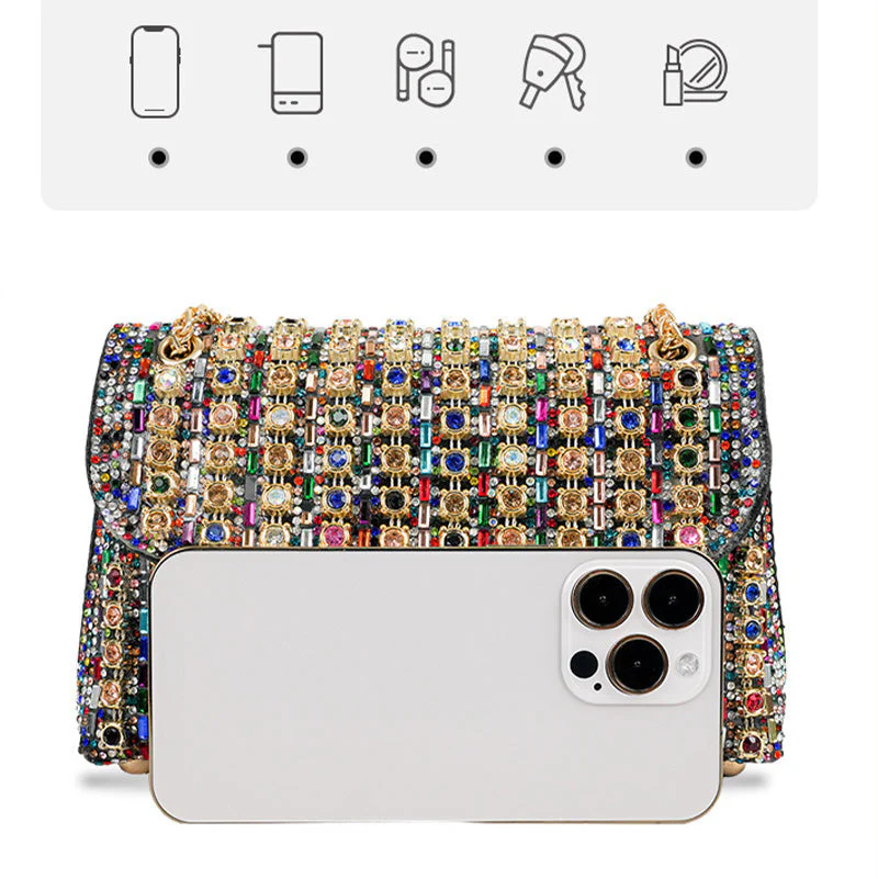 [Cadeau voor haar] Vrouwen Luxe kleurrijke strass tas - Image 10