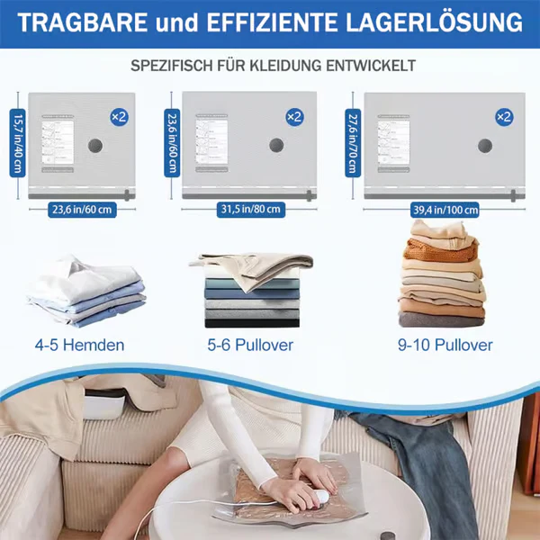 🌞Fris De Lente In Met 50% Korting!🧳12-Delig USB Elektrisch Vacuümpakket – Bespaar 80% Ruimte & Reis Licht met Gemak! - Image 3