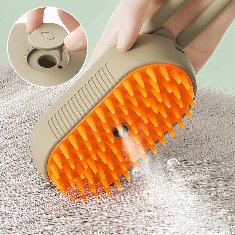 🐾💆 Multifunctionele Huisdier Massage Kam – 3-in-1 Met Sprayfunctie, Zachte Ronde Tanden & Draaibare Handgreep(Perfect voor Vachtverzorging & Relaxatie!) - Image 2