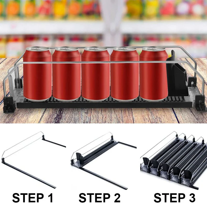 ⏳ Tijdelijke aanbieding: 20% KORTING! 🥤Automatische Drankduwer – Grote Capaciteit, Automatisch Schuiven & Gemakkelijk Bereikbaar(Perfect voor Koelkast Organisatie!) - Image 2