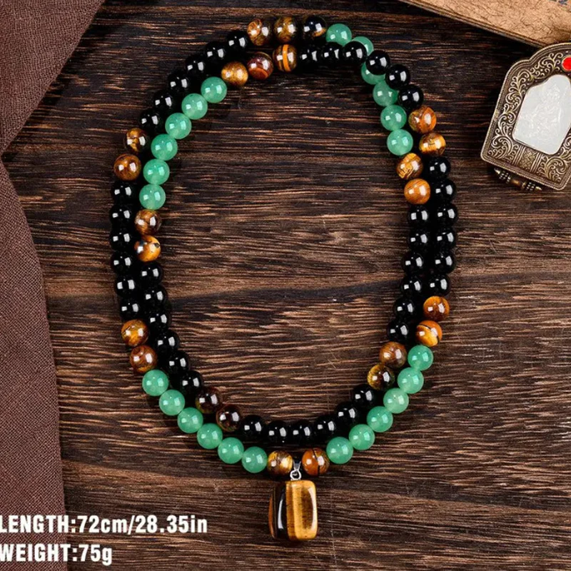 🎉Nieuwjaars Cadeau 50% KORTING!🌿Bohemian Natuursteen Kralenketting (Tijgeroog + Epidote) – Bohemian Chic & Alledaags Comfort: Perfect Voor Festivals/Uitstapjes! - Image 7
