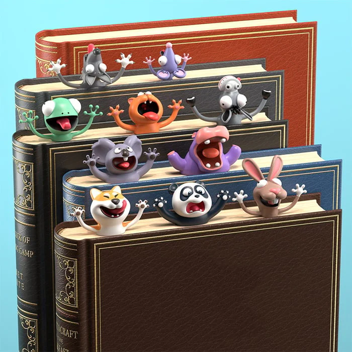 🎄Kerstdeal ALTIJD 50% KORTING!🐾 Grappige 3D Dieren-Boekenlegger: Red Het Arme Dier (En Maak Lezen Leuker!) - Image 3