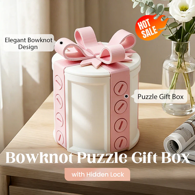 Bowknot Puzzle Gift Box with Hidden Lock