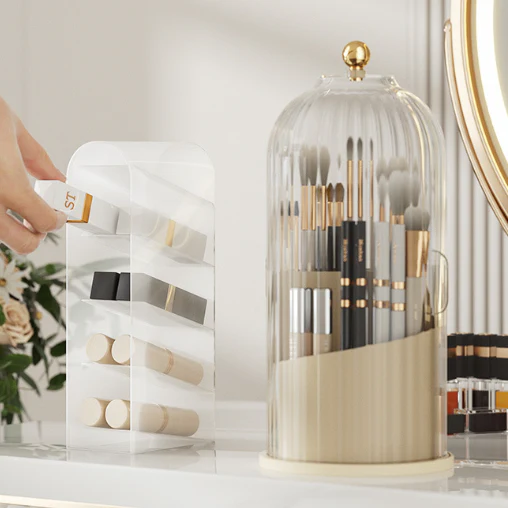 🎉Nieuwjaars Cadeau 50% KORTING!💄360° Draaibare Make-upborstelorganizer: Moeiteloze Organisatie + Ruimtebesparing – Stijlvol Voor Jouw Beautyruimte! - Image 11
