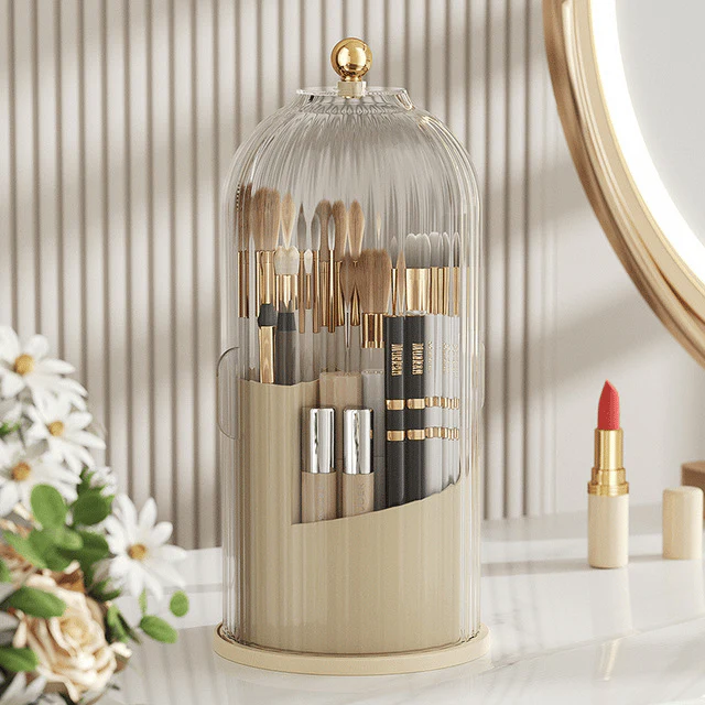 🎉Nieuwjaars Cadeau 50% KORTING!💄360° Draaibare Make-upborstelorganizer: Moeiteloze Organisatie + Ruimtebesparing – Stijlvol Voor Jouw Beautyruimte! - Image 6