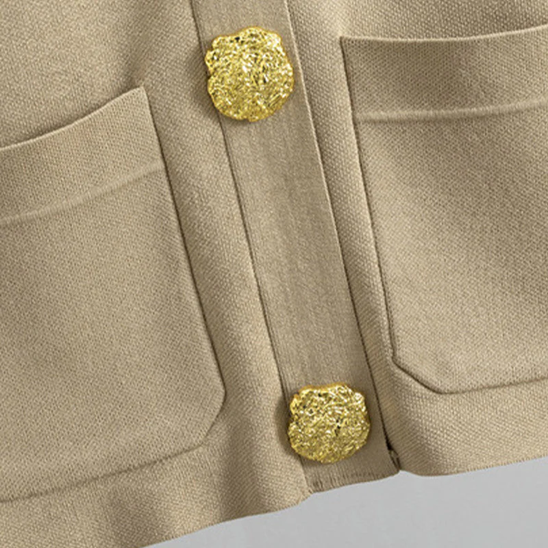 👚👖 Luxe Dames 2-Delige Set – Metallic Knoppen, Wijd Pijpen & Zachte Viscose ✨ Eleganter Dagelijks Comfort! - Image 2