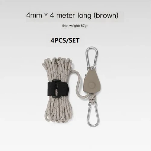 Exclusief Sinterklaasvoordeel!50% KORTING✨ Sterke Campingtouw Set (4 Stuks) – Verstelbaar Met Katrol & Karabijnhaak – Reflecterend & Weerbestendig voor Kamperen in Nederland/Belgie! - Image 11
