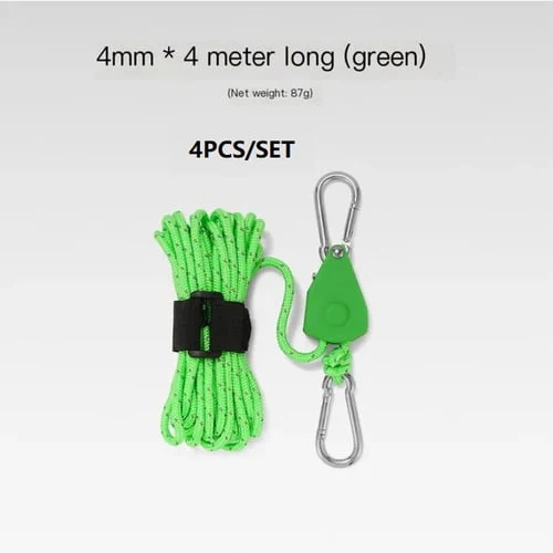 Exclusief Sinterklaasvoordeel!50% KORTING✨ Sterke Campingtouw Set (4 Stuks) – Verstelbaar Met Katrol & Karabijnhaak – Reflecterend & Weerbestendig voor Kamperen in Nederland/Belgie! - Image 14