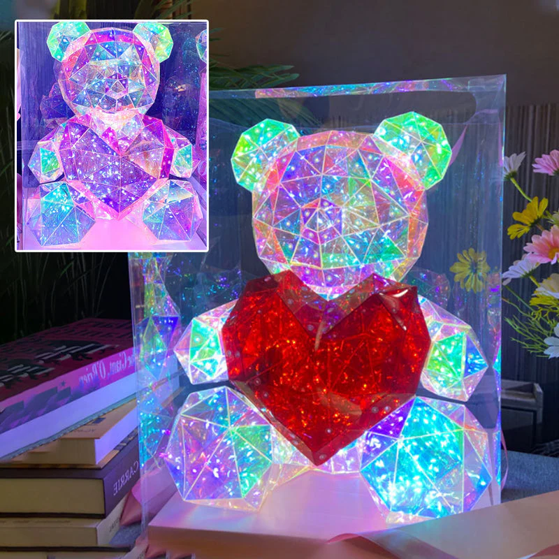 💘Valentijnsaanbieding: 50% Korting!🧸 Kleurrijke Lichtgevende Beer – Magisch Glow-Effect & Knuffelbaar Cadeau voor Haar!