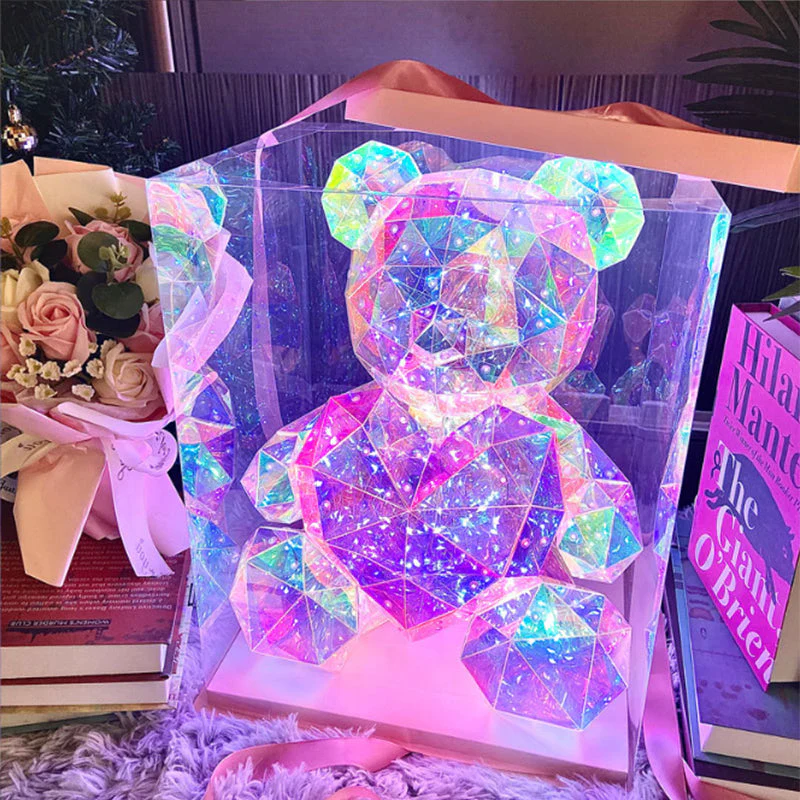 💘Valentijnsaanbieding: 50% Korting!🧸 Kleurrijke Lichtgevende Beer – Magisch Glow-Effect & Knuffelbaar Cadeau voor Haar! - Image 2