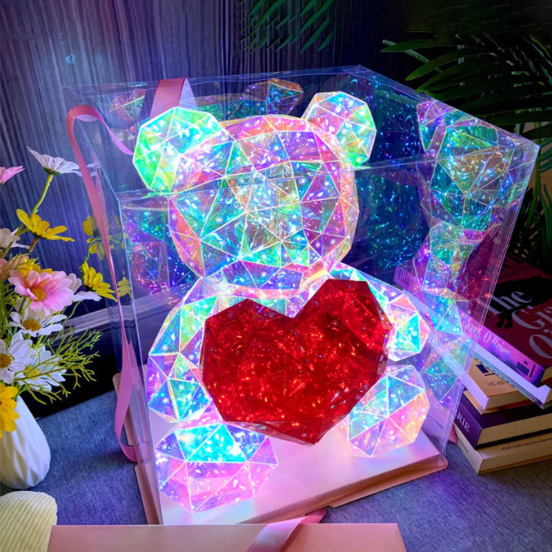 💘Valentijnsaanbieding: 50% Korting!🧸 Kleurrijke Lichtgevende Beer – Magisch Glow-Effect & Knuffelbaar Cadeau voor Haar! - Image 3