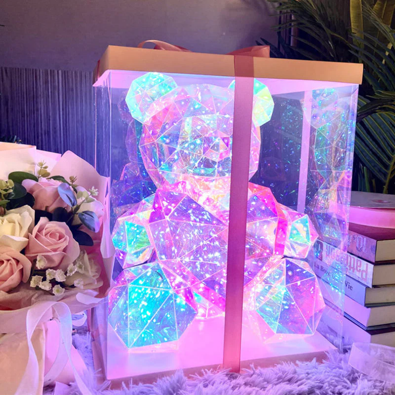 💘Valentijnsaanbieding: 50% Korting!🧸 Kleurrijke Lichtgevende Beer – Magisch Glow-Effect & Knuffelbaar Cadeau voor Haar! - Image 4