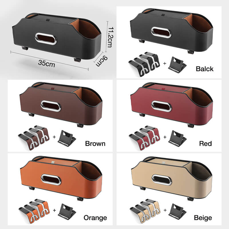 🚗🧺 Autostoelrug Opbergdoos – Multifunctionele Grote Capaciteit, Veilig Rijden & Hoogwaardig Microfiber Leer(Perfect voor Auto Organisatie!) - Image 12