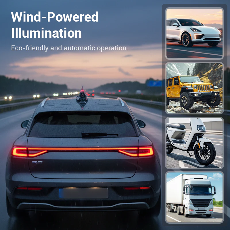 🎄Kerstdeal ALTIJD 50% KORTING!Auto Haaienvin Wind Decoratieve Verlichting (LED): Windgestuurd + Zelfklevend Installatie – Stylish & Veilig！ - Image 6