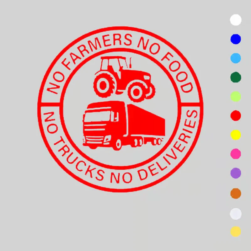 🎄Kerstdeal ALTIJD 50% KORTING!🚜 AutoVinylSticker: “No Farmers No Food - No Trucks No Deliveries” – Duurzaam Vinyl + Eenvoudig Te Aansluiten!