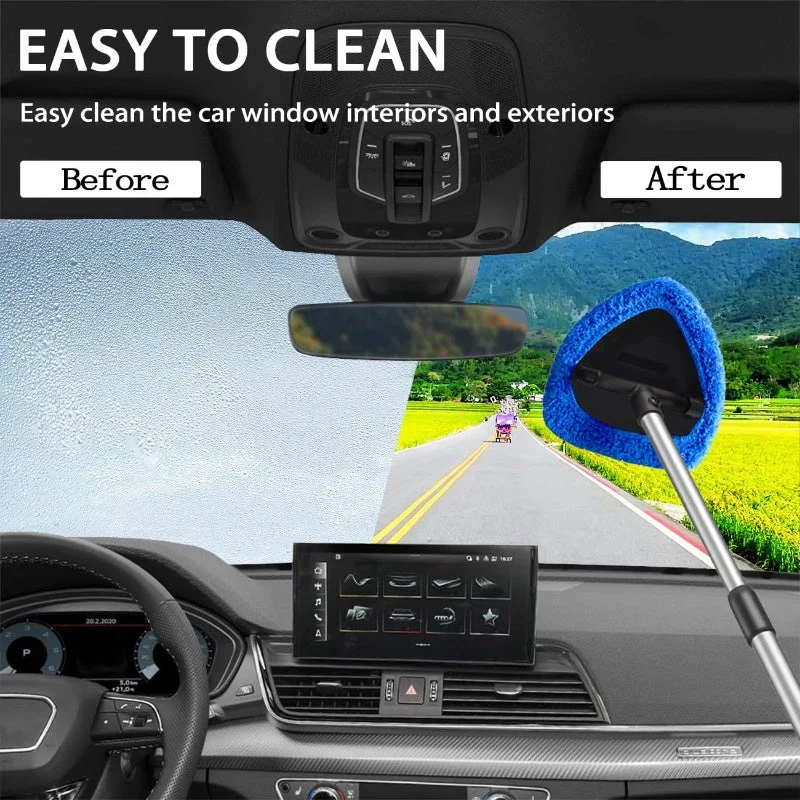 🌞Fris De Lente In Met 50% Korting!🧹 Auto Voorruit Reinigingsgereedschap – Uittrekbaar & 180° Draaibaar voor Streepvrij Schoon