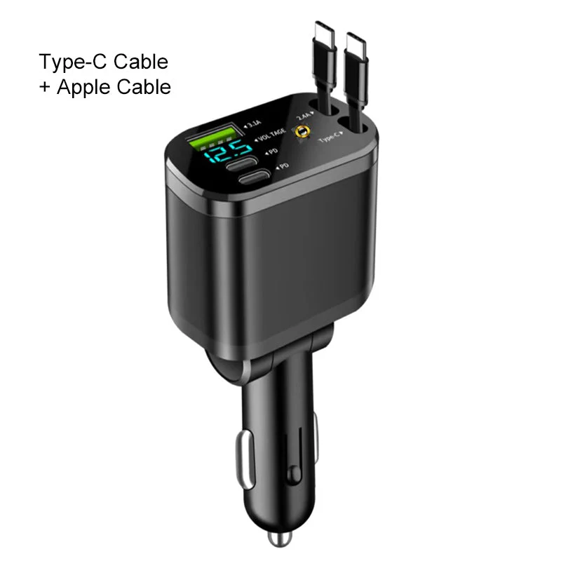 🚗🔌🎵 2-in-1 Auto Oplader & Bluetooth-speler – Snelladen, Dubbele Intrekbare Kabels & Starlight Ambiance (Universeel Compatibel)! - Image 10