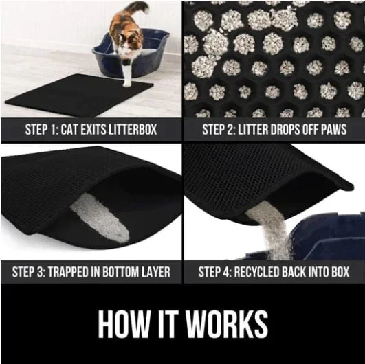🐱 Tapis Antidérapant pour Litière pour Chat – Antislip, Gemakkelijk Schoon Te Maken & Waterdicht (Huis Ruweloos & Kattenvriendelijk!) - Image 11