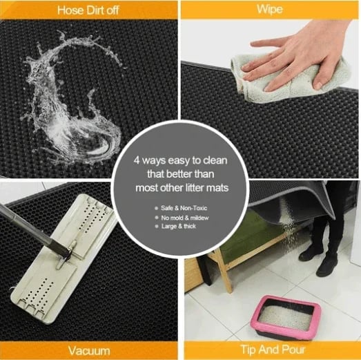 🐱 Tapis Antidérapant pour Litière pour Chat – Antislip, Gemakkelijk Schoon Te Maken & Waterdicht (Huis Ruweloos & Kattenvriendelijk!) - Image 12