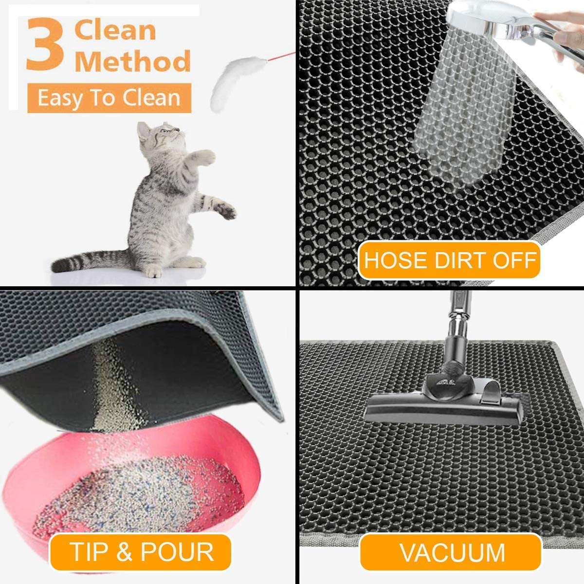 🐱 Tapis Antidérapant pour Litière pour Chat – Antislip, Gemakkelijk Schoon Te Maken & Waterdicht (Huis Ruweloos & Kattenvriendelijk!) - Image 15
