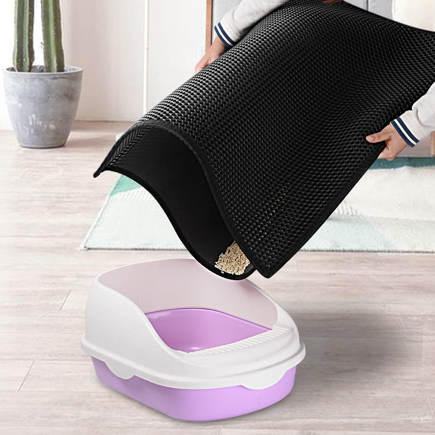 🐱 Tapis Antidérapant pour Litière pour Chat – Antislip, Gemakkelijk Schoon Te Maken & Waterdicht (Huis Ruweloos & Kattenvriendelijk!) - Image 17