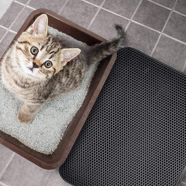🐱 Tapis Antidérapant pour Litière pour Chat – Antislip, Gemakkelijk Schoon Te Maken & Waterdicht (Huis Ruweloos & Kattenvriendelijk!) - Image 4