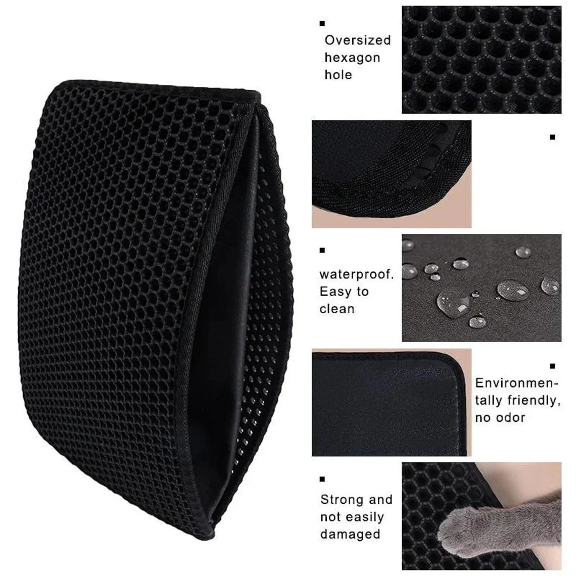 🐱 Tapis Antidérapant pour Litière pour Chat – Antislip, Gemakkelijk Schoon Te Maken & Waterdicht (Huis Ruweloos & Kattenvriendelijk!) - Image 6