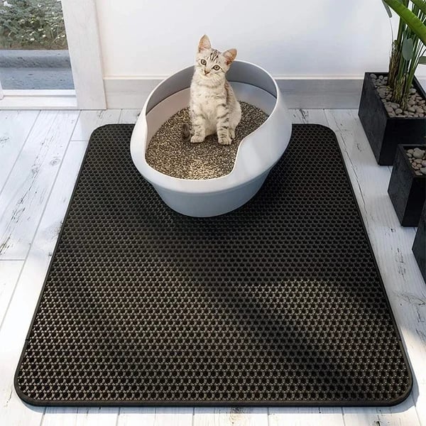 🐱 Tapis Antidérapant pour Litière pour Chat – Antislip, Gemakkelijk Schoon Te Maken & Waterdicht (Huis Ruweloos & Kattenvriendelijk!) - Image 7
