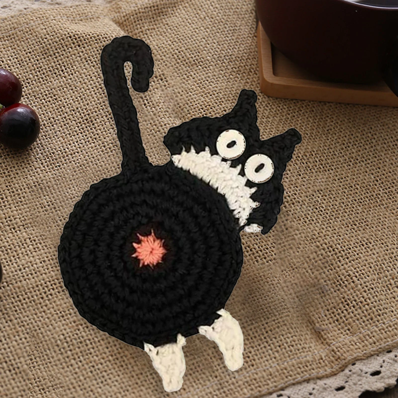 🐱🔥 Hot Sale! Schattige Handgemaakte Katten Onderzetter – Perfect Cadeau voor Kattenliefhebbers & Leuk Home Decor! - Image 5