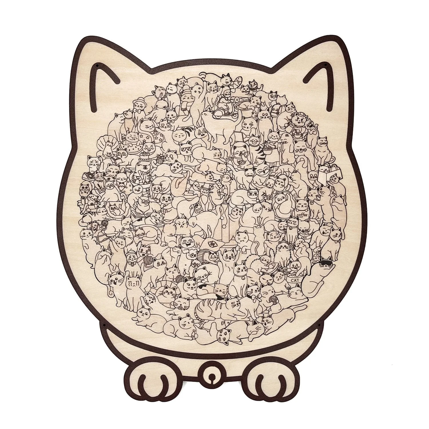 🐱🧩 135-delige Morandi-kleurige Houten Kat Puzzel – Uniek Katvormig Frame, Gedetailleerde Stukken & Stressvermindering (Decoratief Cadeau)! - Image 10