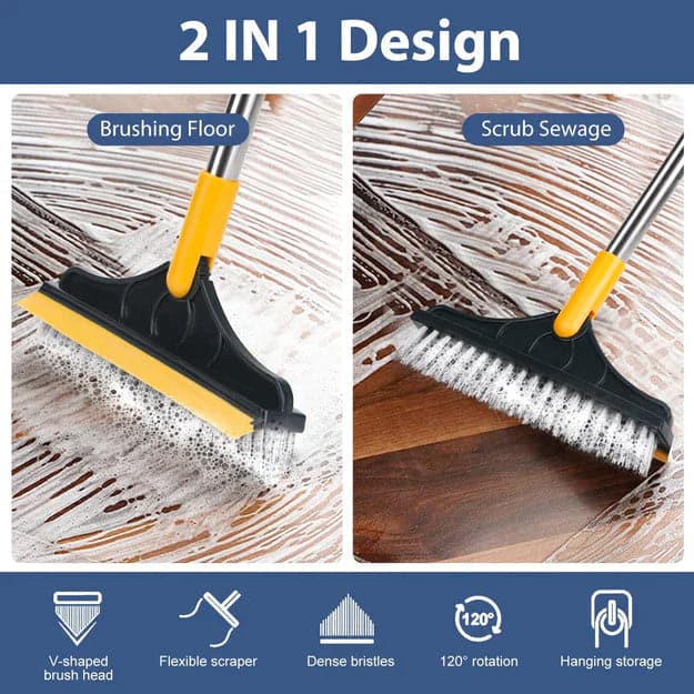 🎉Nieuwjaars Cadeau 50% KORTING!🧹2-in-1 Reinigingsborstel met Schraper – 2-in-1 Ontwerp (Borstel+Schraper) & Meervoudig Gebruik: Gemakkelijk Schoonmaken! - Image 4