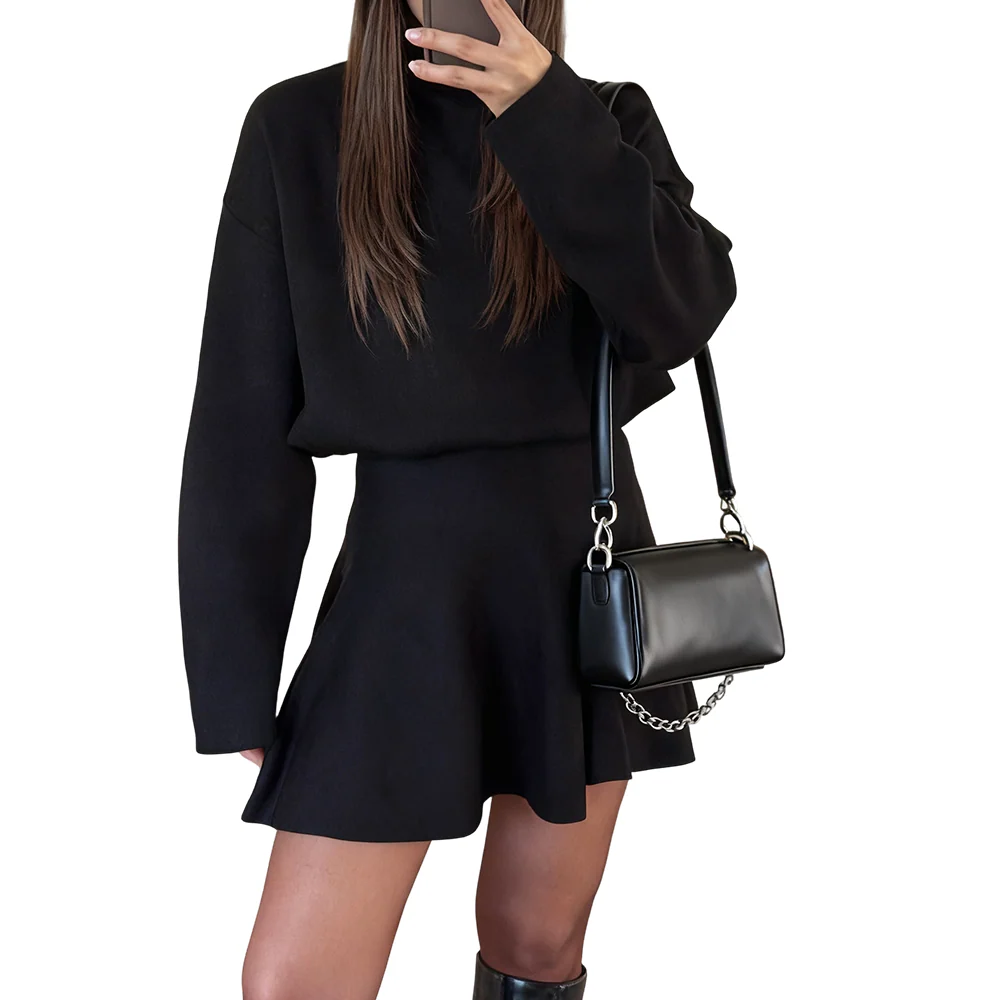 Chique A-lijn mini-jurk met getailleerde taille - Image 12