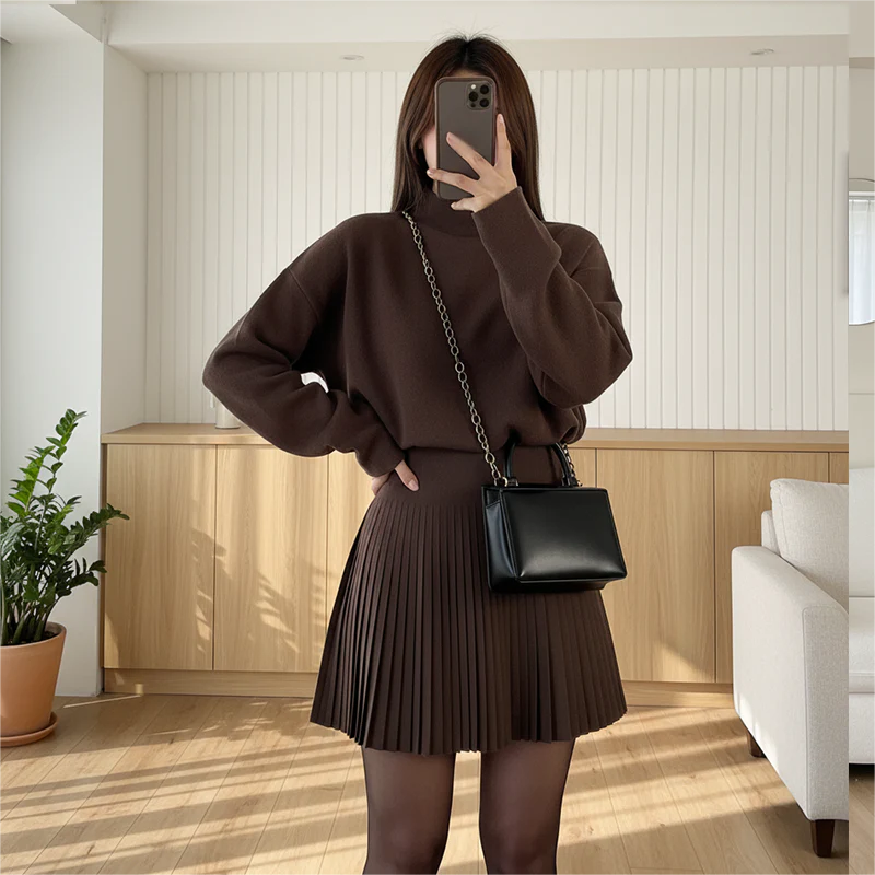 Chique A-lijn mini-jurk met getailleerde taille - Image 6