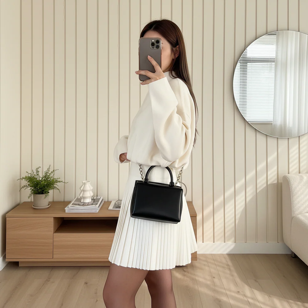 Chique A-lijn mini-jurk met getailleerde taille - Image 7
