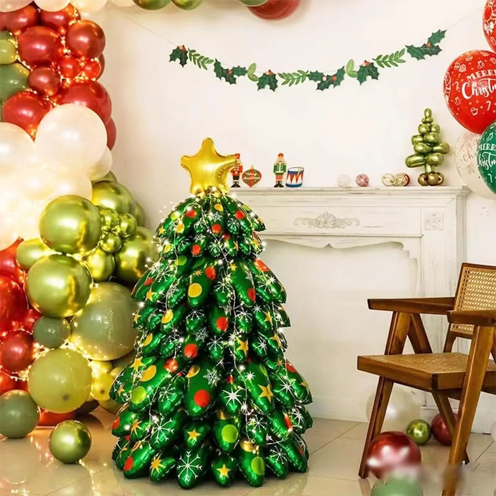 🎄✨ Kerstboom Ballonnen Premium Aluminiumfolie – Uniek Ontwerp, Meerdere Feestgelegenheden & Herbruikbaar(Perfect voor Kerstdecoratie!) - Image 2