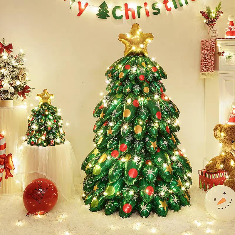 🎄✨ Kerstboom Ballonnen Premium Aluminiumfolie – Uniek Ontwerp, Meerdere Feestgelegenheden & Herbruikbaar(Perfect voor Kerstdecoratie!) - Image 4
