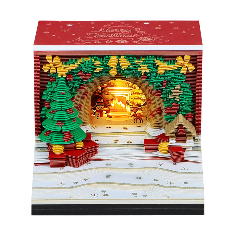🎄✨ Kerstmis 3D Papieren Decoratiekalender – Cartoonillustraties, Weekelijks Ontvouwend Ontwerp & Multifunctioneel (Boekenlegger+Pennenhouder)! - Image 10