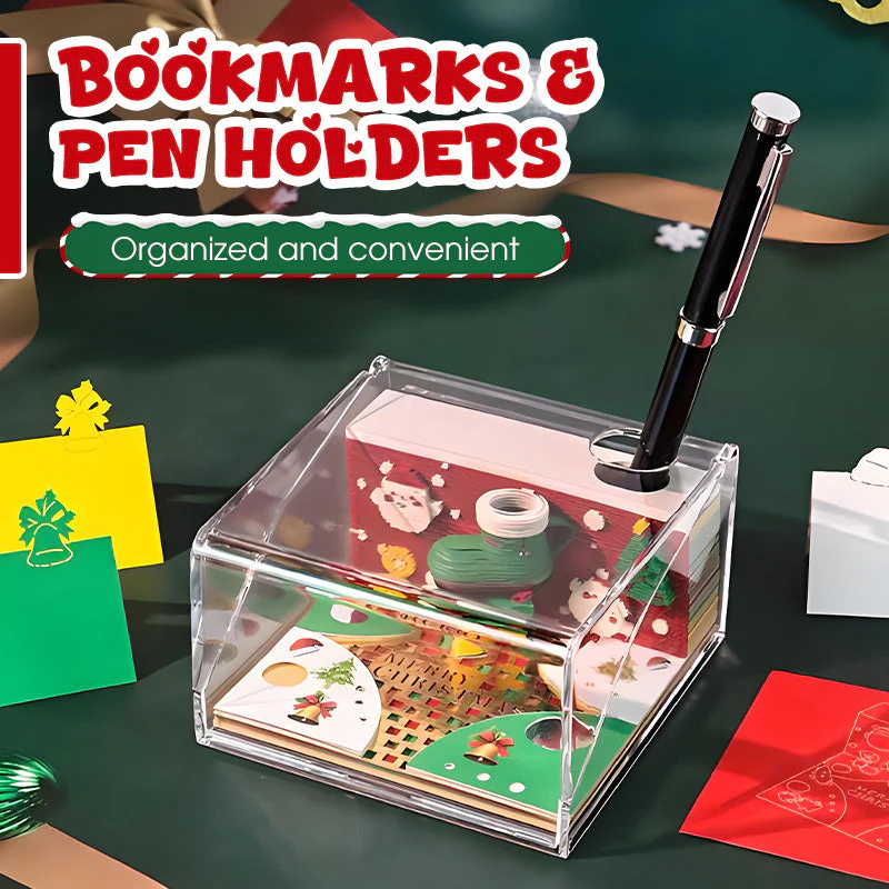🎄✨ Kerstmis 3D Papieren Decoratiekalender – Cartoonillustraties, Weekelijks Ontvouwend Ontwerp & Multifunctioneel (Boekenlegger+Pennenhouder)! - Image 4