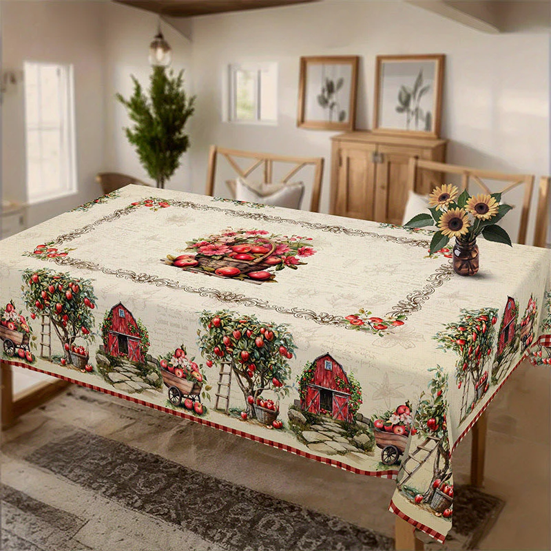 🎄🍽️ Kerstmisvakantie Bedrukt Tafelkleed – Feestelijk Thema, Vochtbestendig Polyester & Veelvoudige Maten(Perfect voor Kerstfeest Decoratie!) - Image 12
