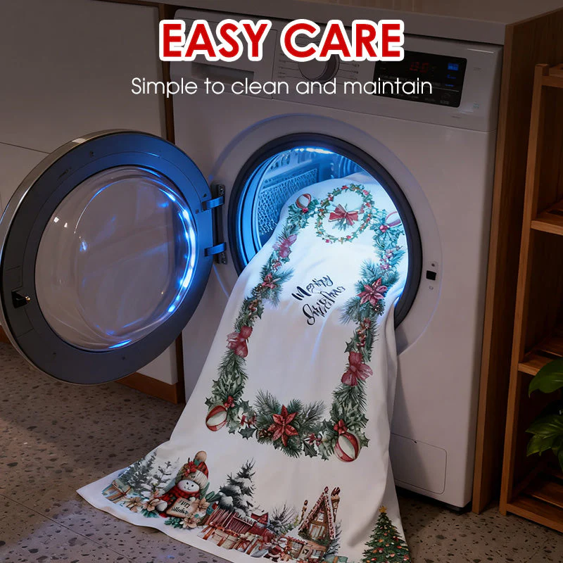 🎄🍽️ Kerstmisvakantie Bedrukt Tafelkleed – Feestelijk Thema, Vochtbestendig Polyester & Veelvoudige Maten(Perfect voor Kerstfeest Decoratie!) - Image 6