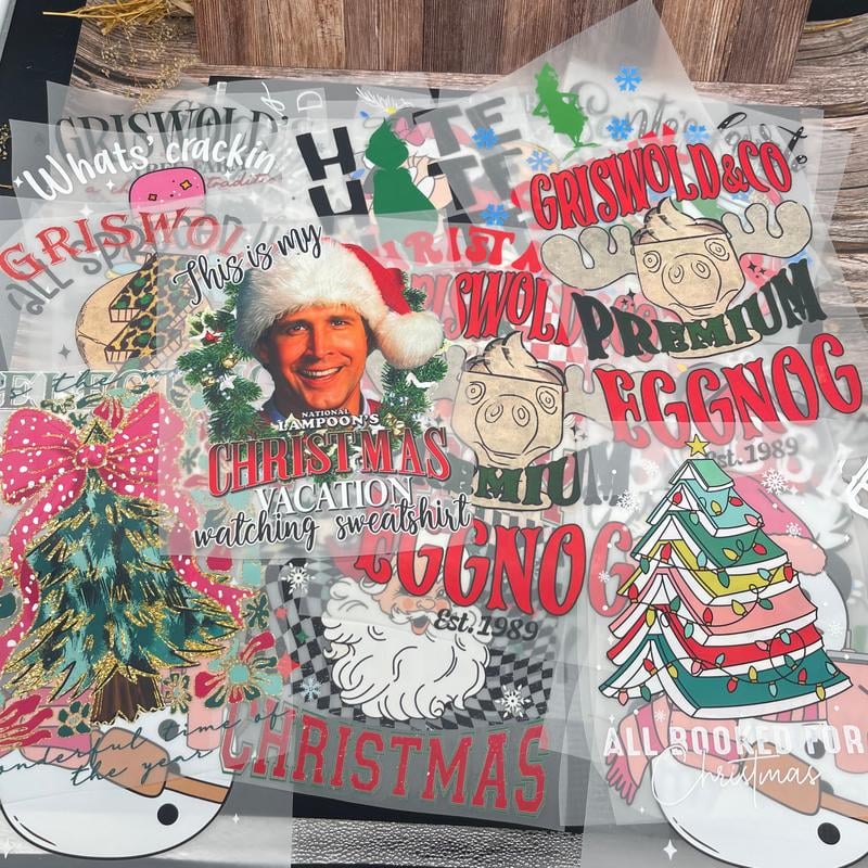 🖤Black Friday topper!✨ DTF-Transferstickers Met Kerstontwerpen – 15/30Feestelijke Patroonset, Duurzaam & Universeel Voor Kleding & Huishoudelijke Items! - Image 7