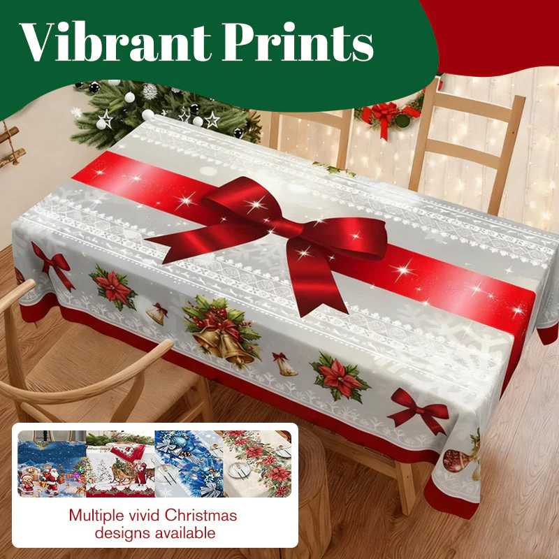 🎄🍽️ Stijlvol Kersttafelkleed met Print – Feestelijke Motieven (Sneeuwpop/Rendier), Duurzaam Polyester & Vlekvast(Meerdere Maten, Perfect voor Kerstdiners!) - Image 3