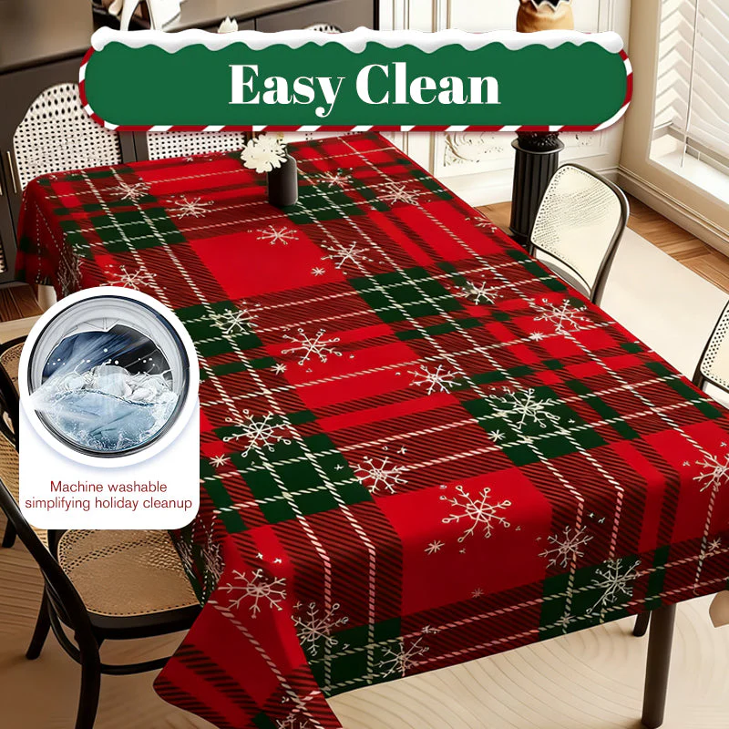 🎄🍽️ Stijlvol Kersttafelkleed met Print – Feestelijke Motieven (Sneeuwpop/Rendier), Duurzaam Polyester & Vlekvast(Meerdere Maten, Perfect voor Kerstdiners!) - Image 5