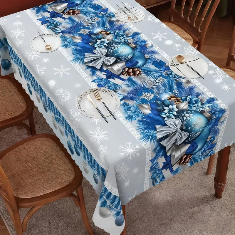 🎄🍽️ Stijlvol Kersttafelkleed met Print – Feestelijke Motieven (Sneeuwpop/Rendier), Duurzaam Polyester & Vlekvast(Meerdere Maten, Perfect voor Kerstdiners!) - Image 8