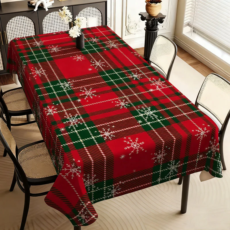 🎄🍽️ Stijlvol Kersttafelkleed met Print – Feestelijke Motieven (Sneeuwpop/Rendier), Duurzaam Polyester & Vlekvast(Meerdere Maten, Perfect voor Kerstdiners!) - Image 9