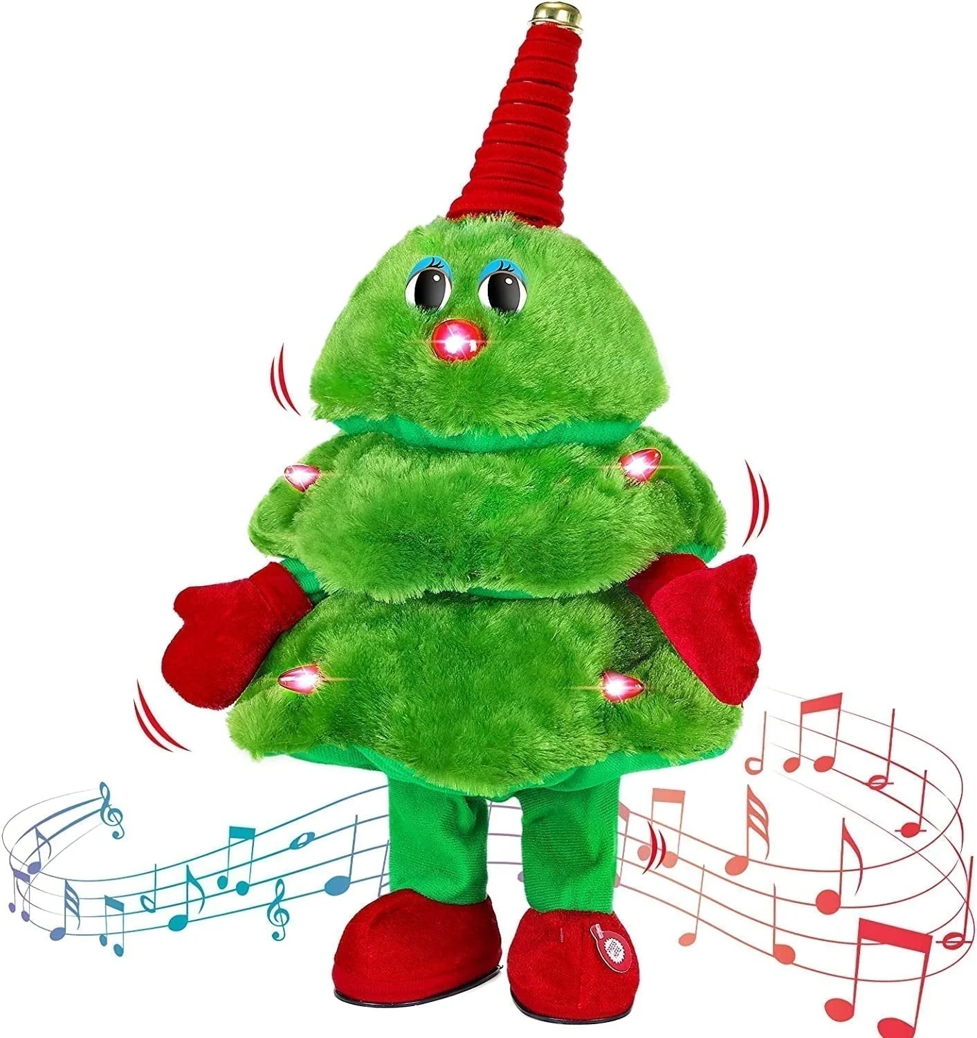 🎄🎵 Kerstboom Speelgoed Zingend & Dansend – Pluche Kerstdecoratie Met 8 Liedjes ! - Image 7