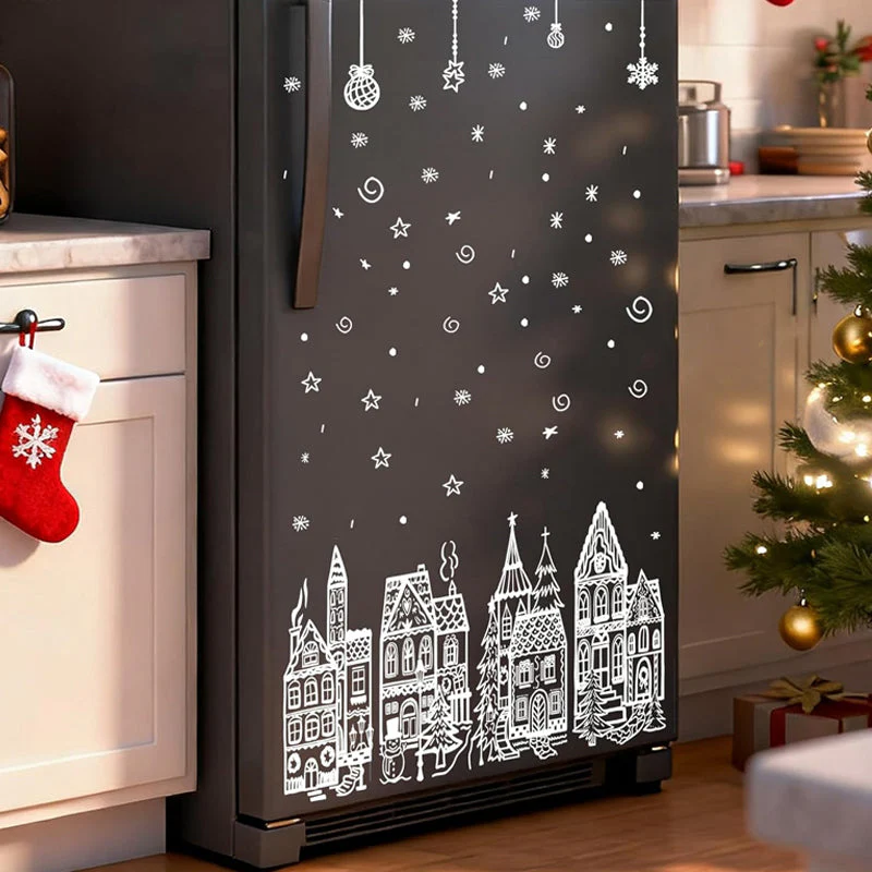 🖤Black Friday topper!✨ Kerstdorp Raamstickers Set – 78 Stuks Feestelijke Motieven, Statische Hechting & Dubbelzijdig Zichtbaar (Perfect voor Kerstdecoratie & Herbruikbaar!) - Image 8