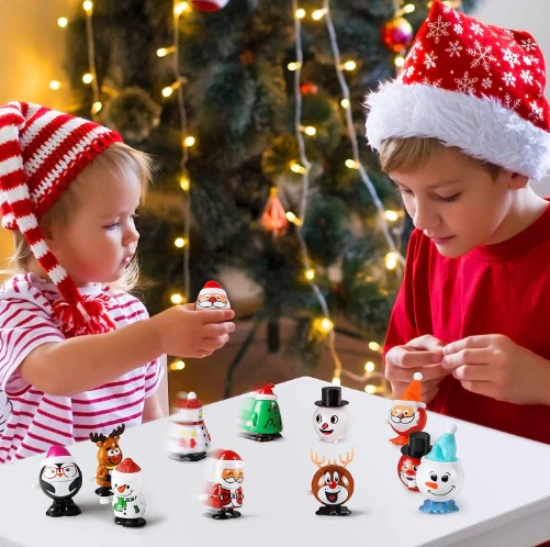 🖤Black Friday topper!✨ Kerst Opwindspeelgoed Set – Schattige Kerstpersonages, Batterijvrij & Veilig PVC (Perfect voor Kerstcadeautjes, Feestspullen & Kinderspeelgoed!)