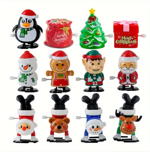 🖤Black Friday topper!✨ Kerst Opwindspeelgoed Set – Schattige Kerstpersonages, Batterijvrij & Veilig PVC (Perfect voor Kerstcadeautjes, Feestspullen & Kinderspeelgoed!) - Image 2