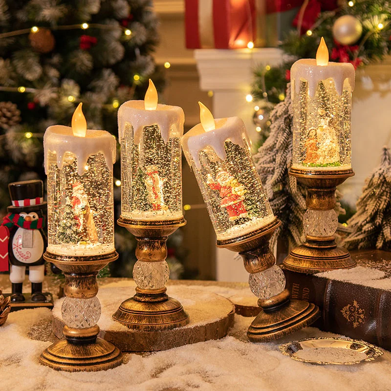 ✨ Magisch Kerst LED Kaars – Sneeuw Effect, Retro Decoratie & Veilige Vlam (Kerstsfeer in Elke Kamer!) - Image 4